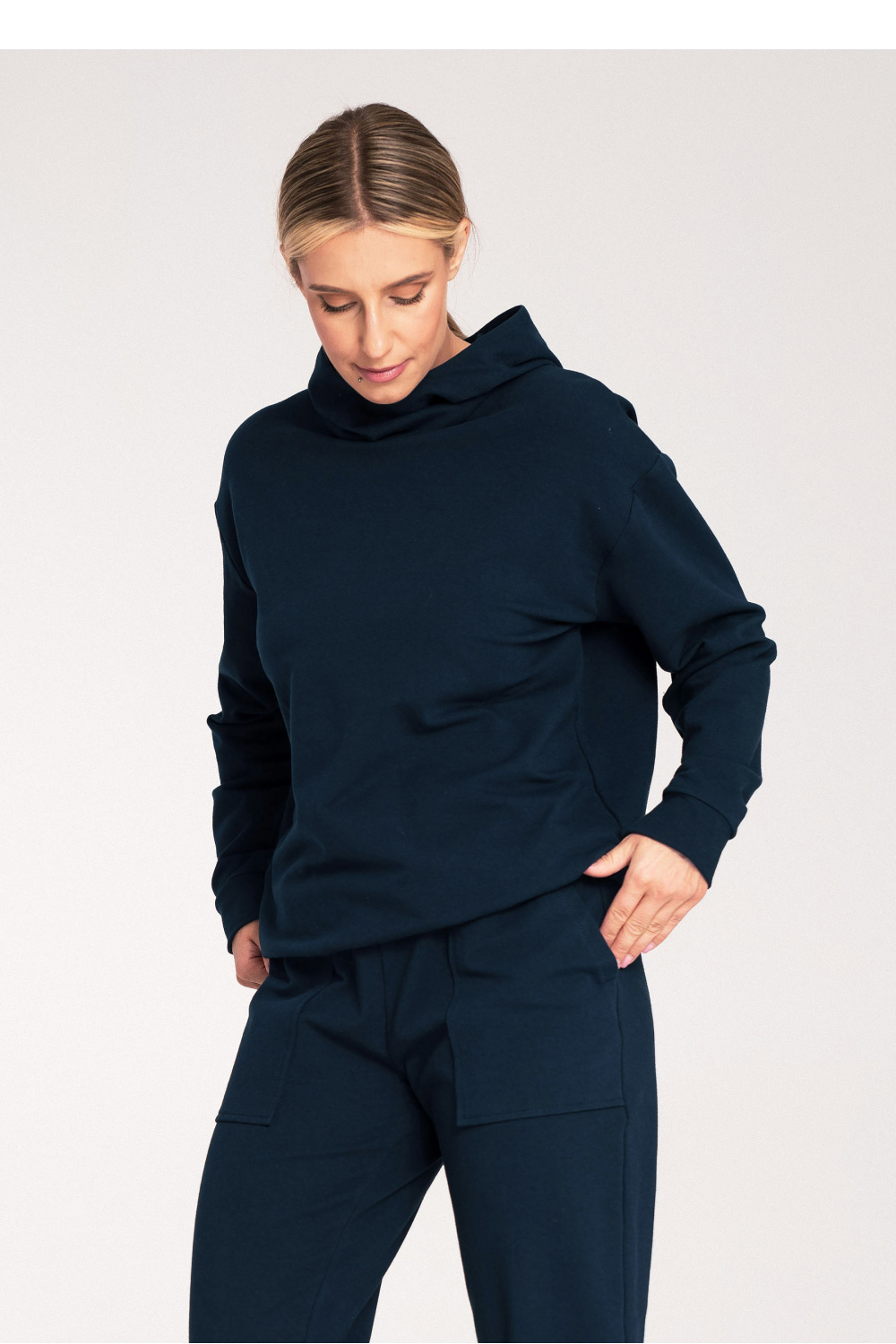 Bluza Damska Model M1034 Navy - Figl201488 - Granatowy