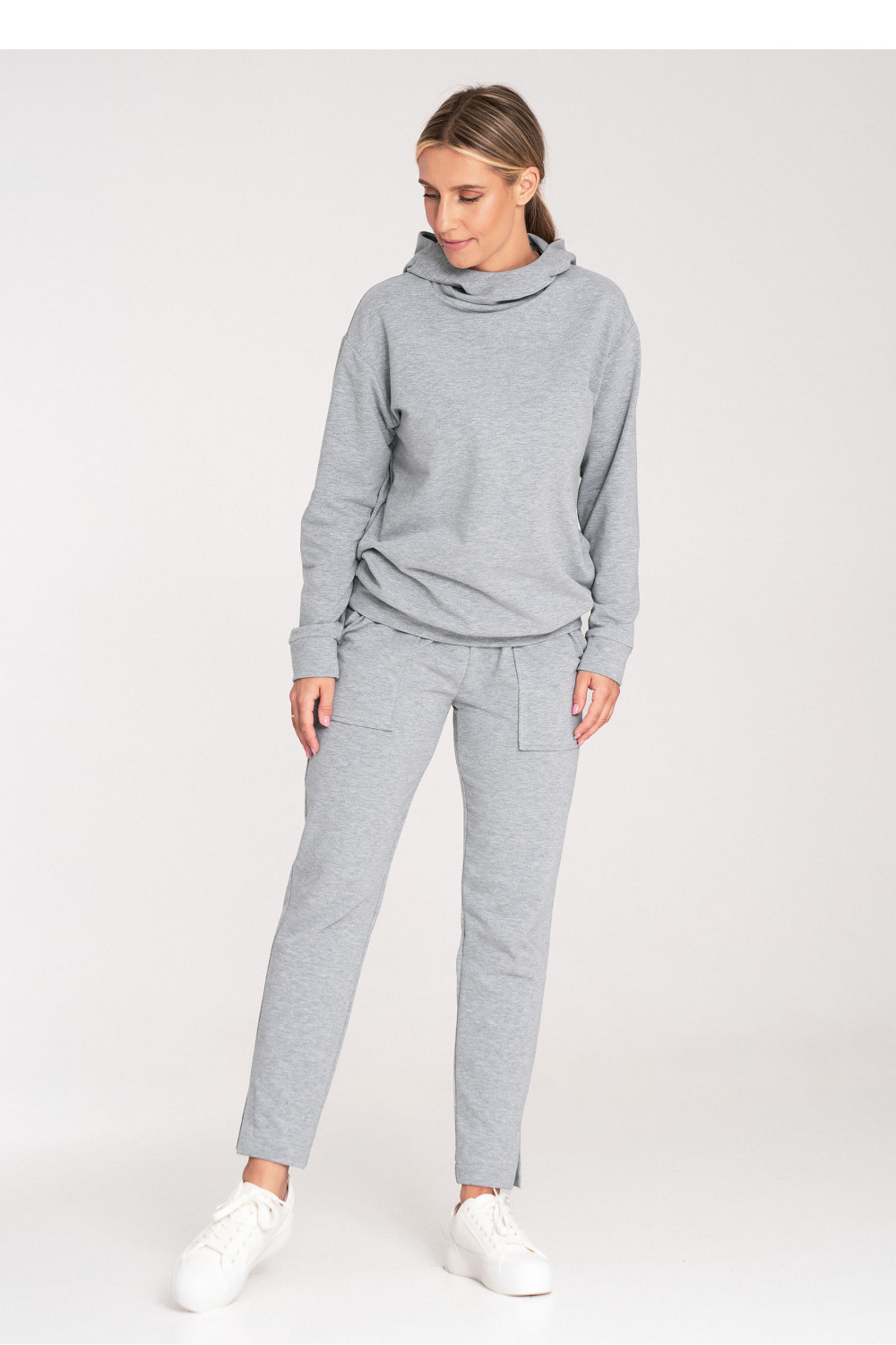 Bluza Damska Model M1034 Grey - Figl201489 - Szary - obrazek 2