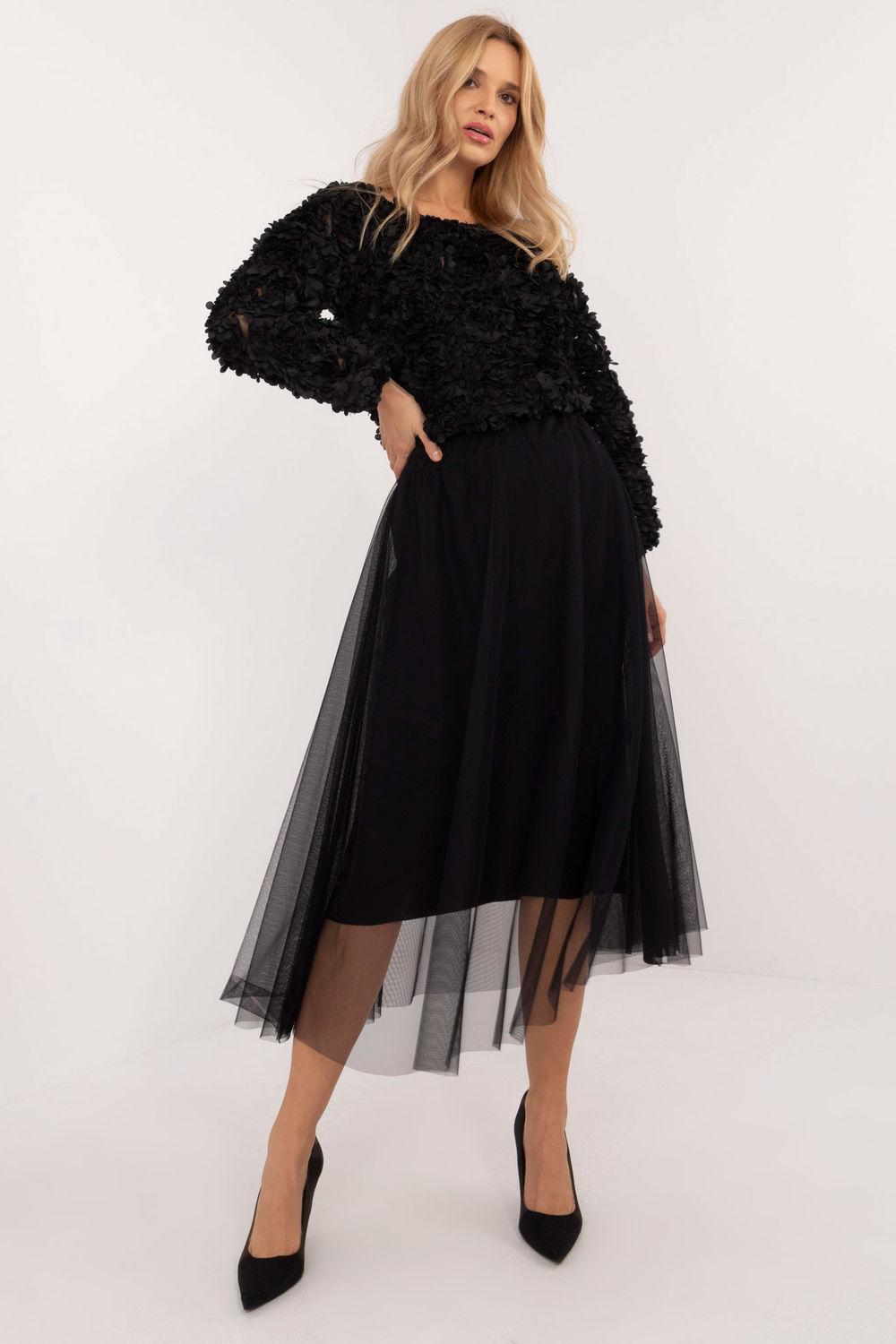 Spódnica Model DHJ-SD-19568.13X Black - Italy Moda201596 - Czarny