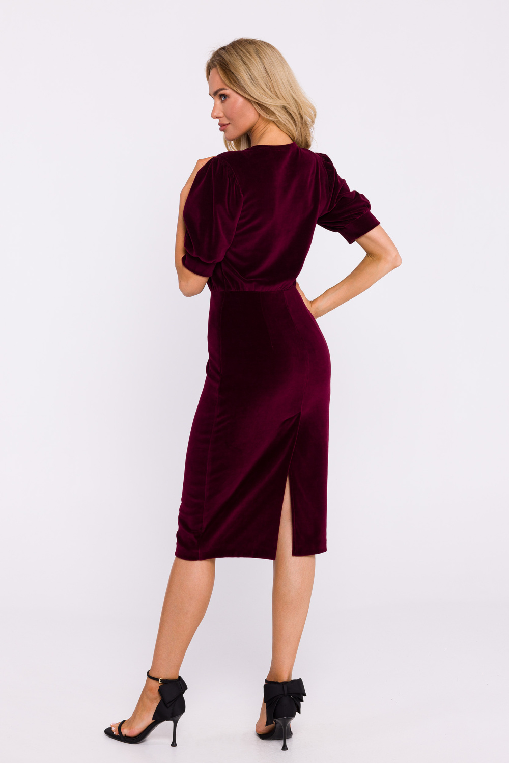 Sukienka Model MOE827 Bordo - Moe201672 - Czerwony - obrazek 3