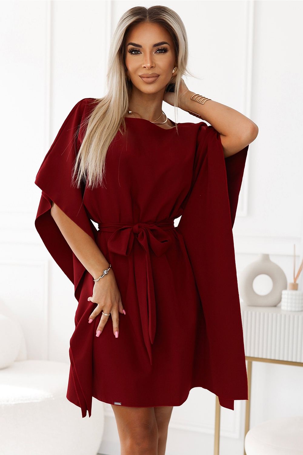 Sukienka Model Sofia 287-34 Bordo - Numoco202291 - Czerwony