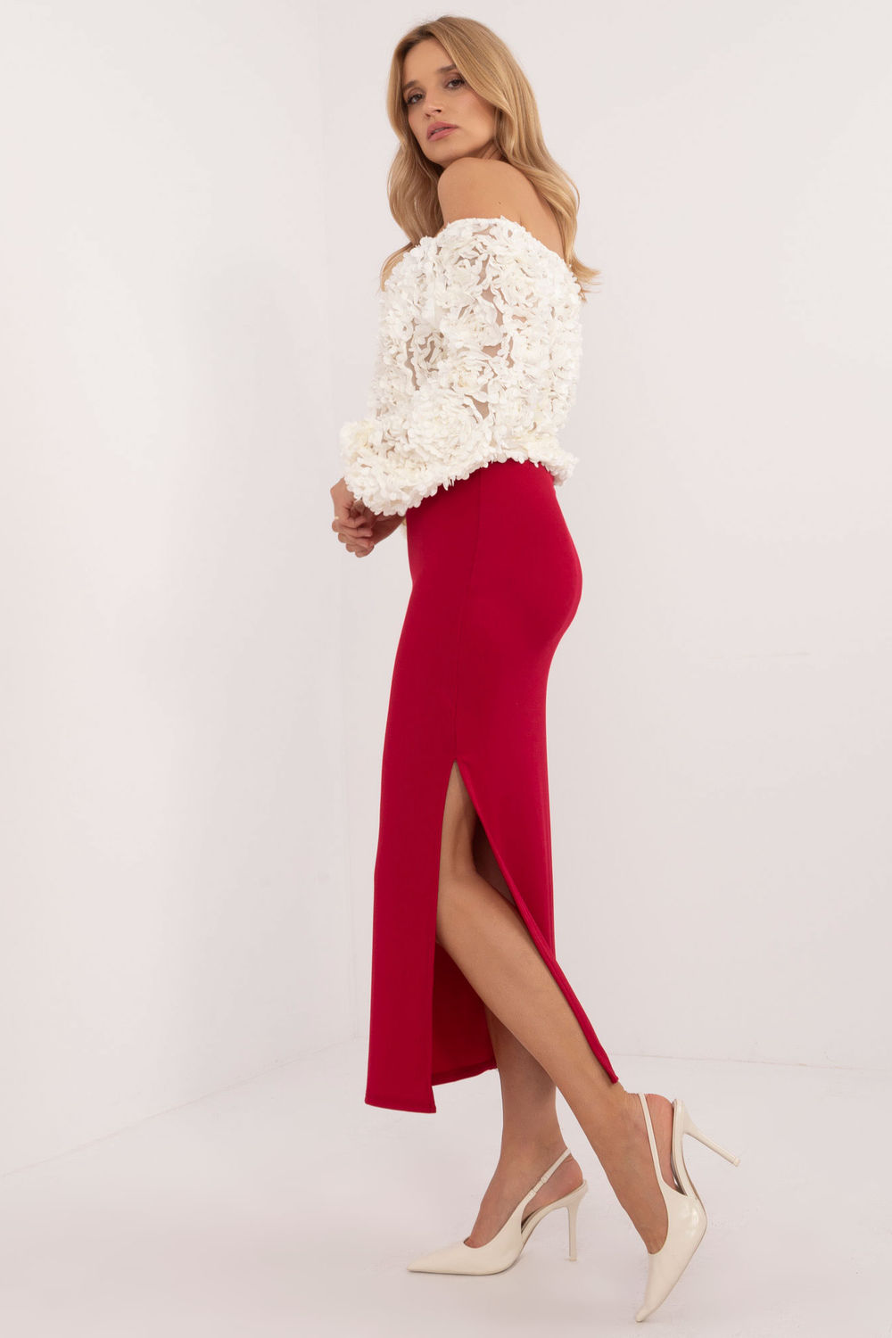 Spódnica Model MI-SD-20730.69 Red - Italy Moda202413 - Czerwony - obrazek 2