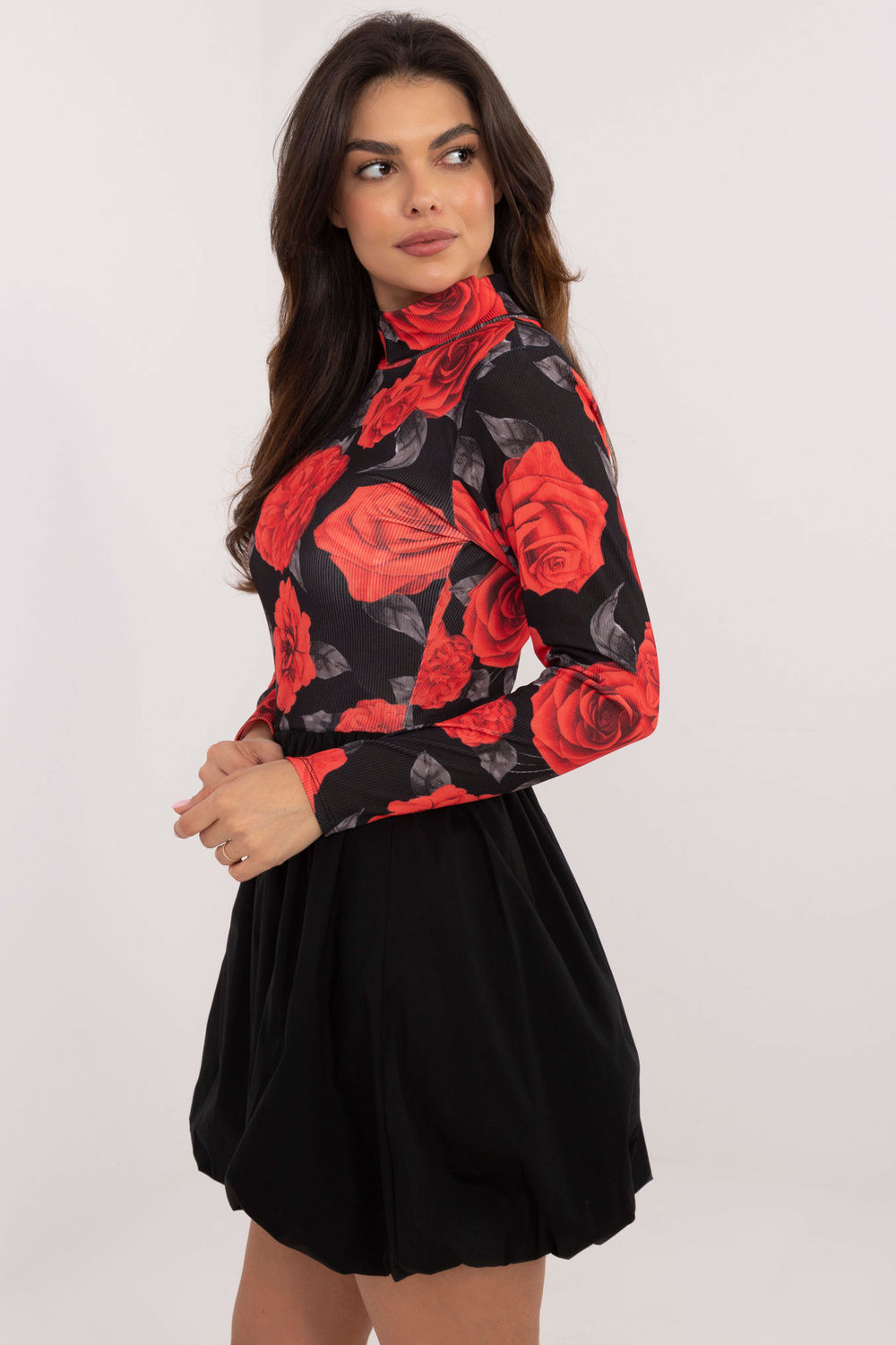 Sukienka Model DHJ-SK-19959.35 Black/Red - Italy Moda202430 - Czarny - obrazek 2