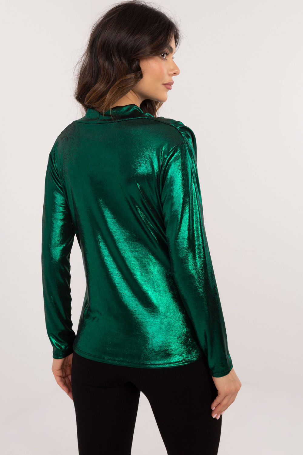 Bluzka Model DHJ-BZ-15268.30 Dark Green - Italy Moda202691 - Zielony - obrazek 3