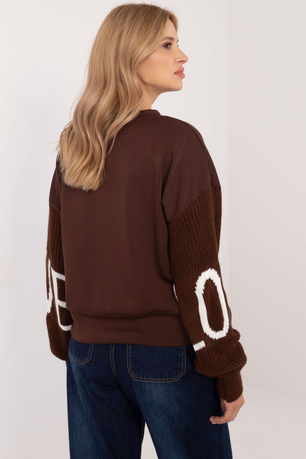 Bluza Damska Model MI-BL-M5975.26P Brown - Italy Moda202845 - Brązowy - obrazek 3