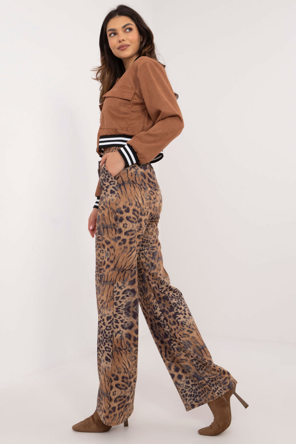 Spodnie Damskie Model LK-SP-509798.67 Camel - Lakerta202929 - Brązowy - obrazek 2