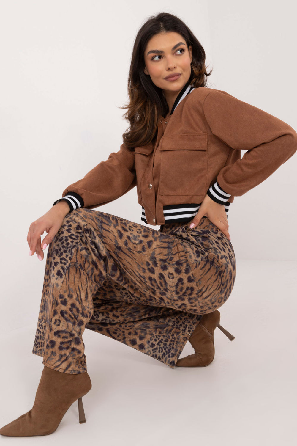 Spodnie Damskie Model LK-SP-509798.67 Camel - Lakerta202929 - Brązowy - obrazek 4