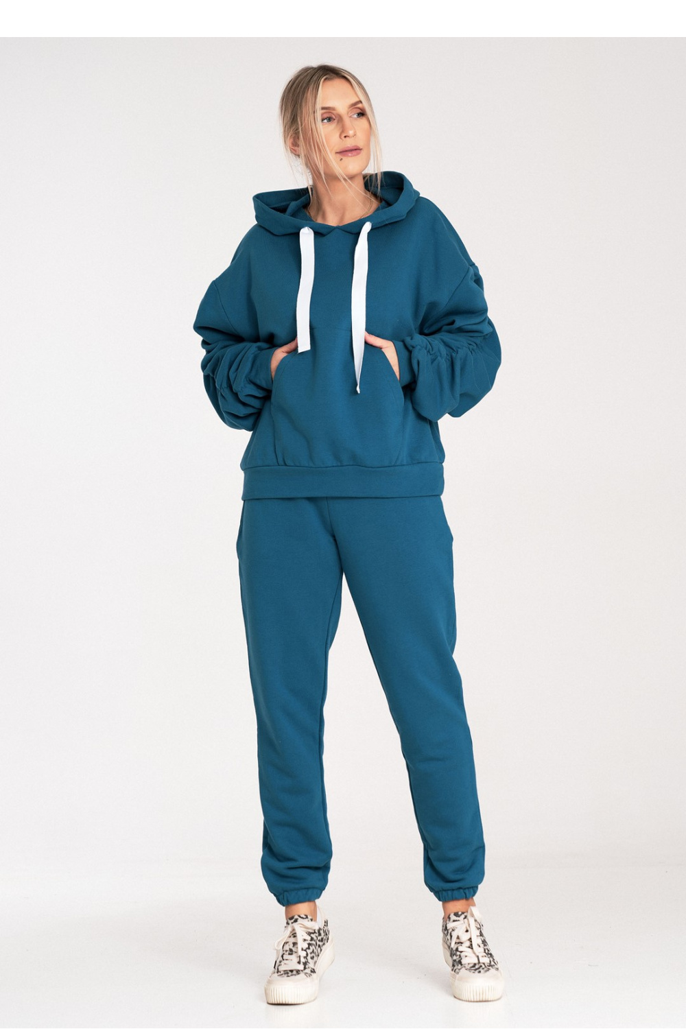 Spodnie Damskie Model M1056 Blue - Figl203128 - Niebieski - obrazek 2