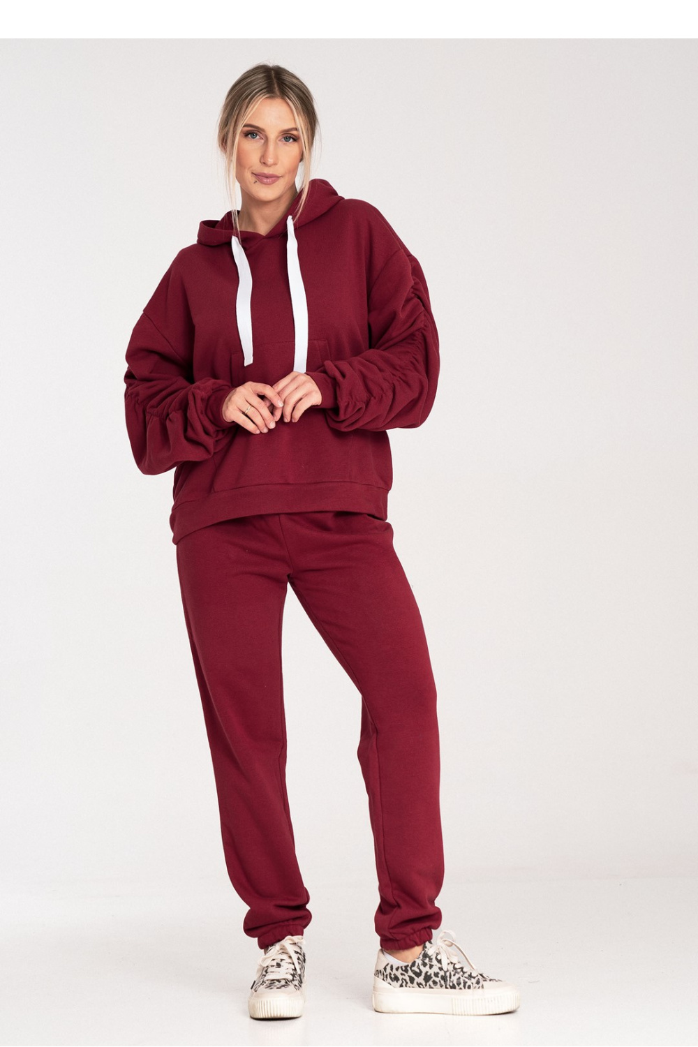 Bluza Damska Model M1055 Bordo - Figl203131 - Czerwony - obrazek 2