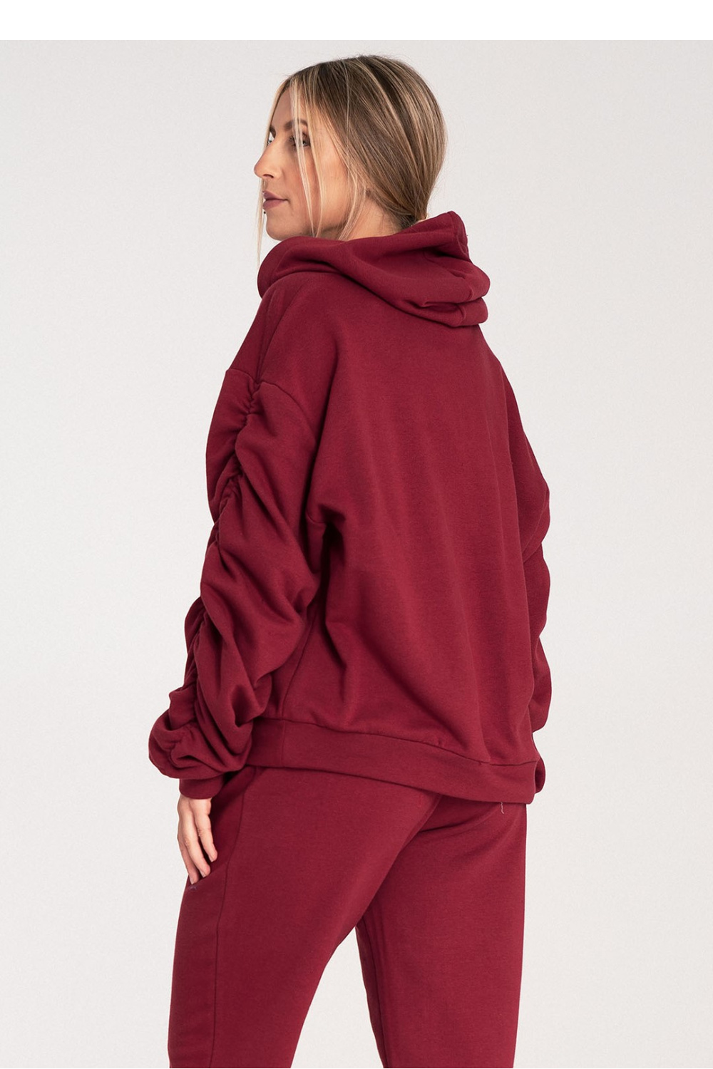 Bluza Damska Model M1055 Bordo - Figl203131 - Czerwony - obrazek 3