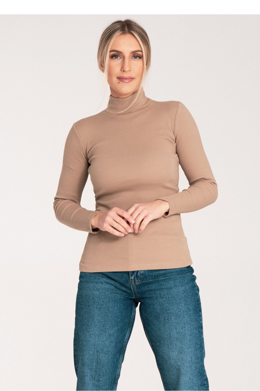 Golf Damski Model M1058 Beige - Figl203357 - Beżowy
