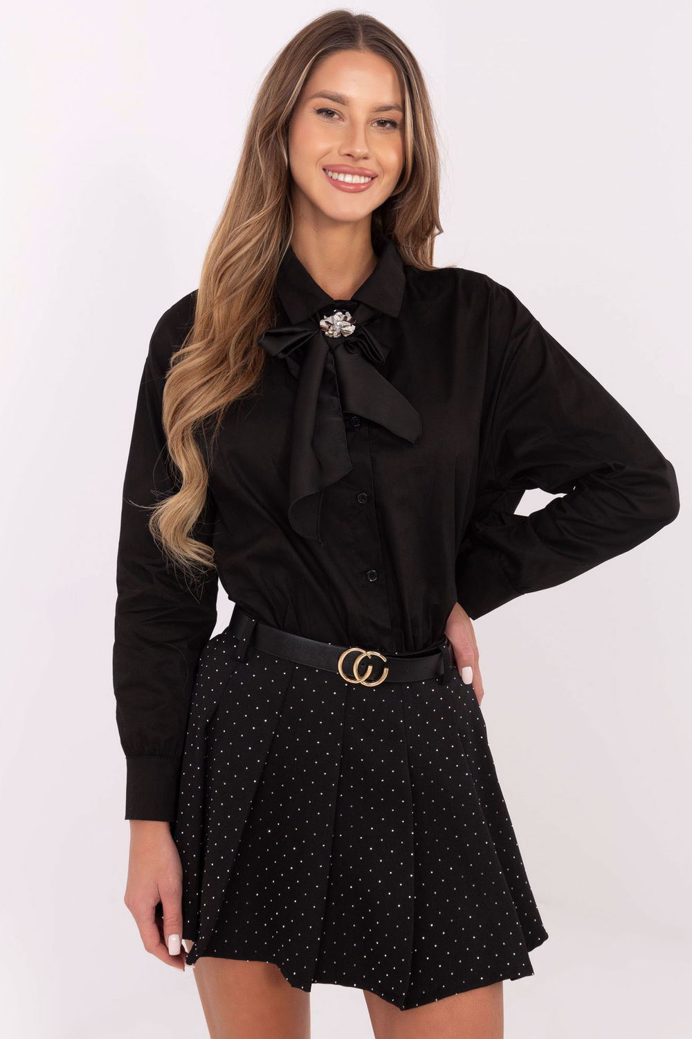 Koszula Damska Model DHJ-KS-9236.92P Black - Italy Moda203944 - Czarny