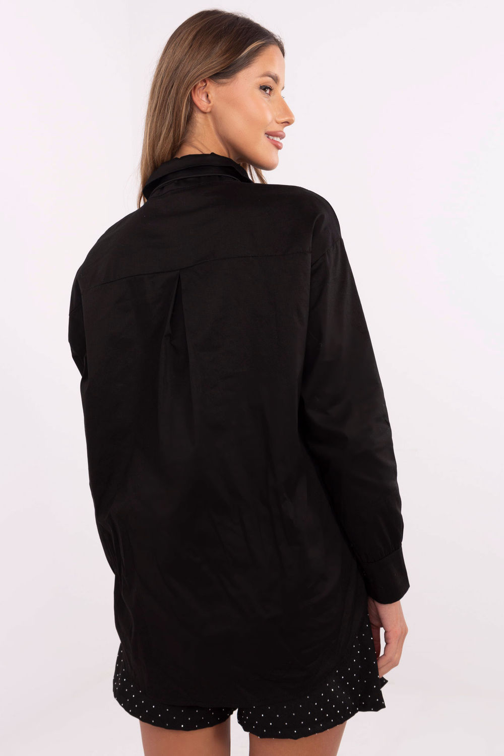 Koszula Damska Model DHJ-KS-9236.92P Black - Italy Moda203944 - Czarny - obrazek 3