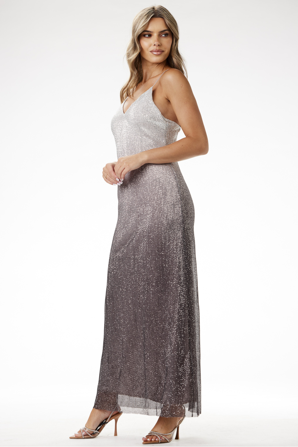Sukienka Model A701 Silver - awama204245 - Szary - obrazek 2