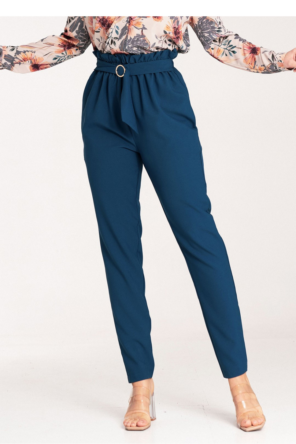 Spodnie Damskie Model M1072 Navy - Figl204298 - Granatowy