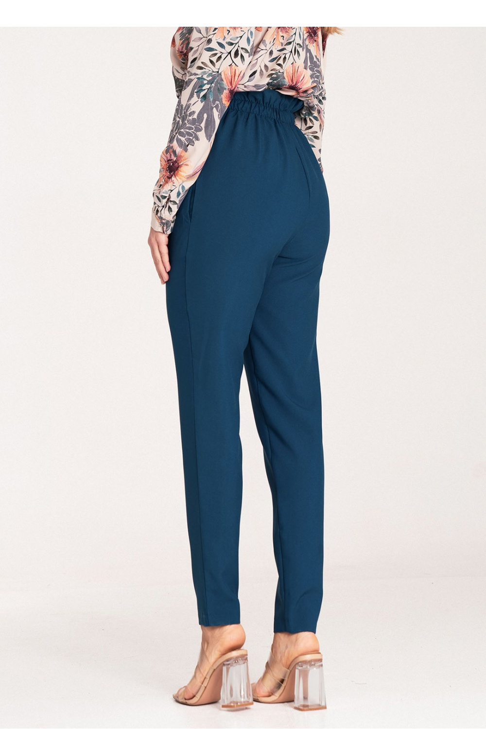 Spodnie Damskie Model M1072 Navy - Figl204298 - Granatowy - obrazek 3