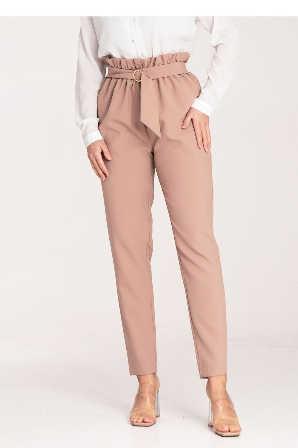 Spodnie Damskie Model M1072 Beige - Figl204299 - Beżowy