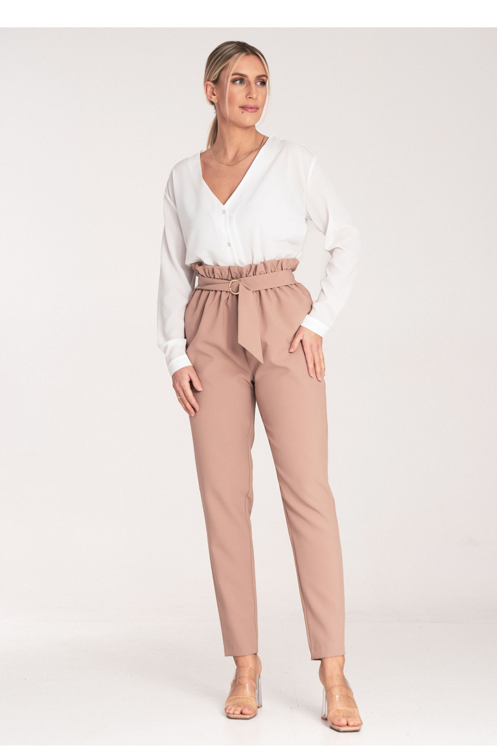 Spodnie Damskie Model M1072 Beige - Figl204299 - Beżowy - obrazek 2