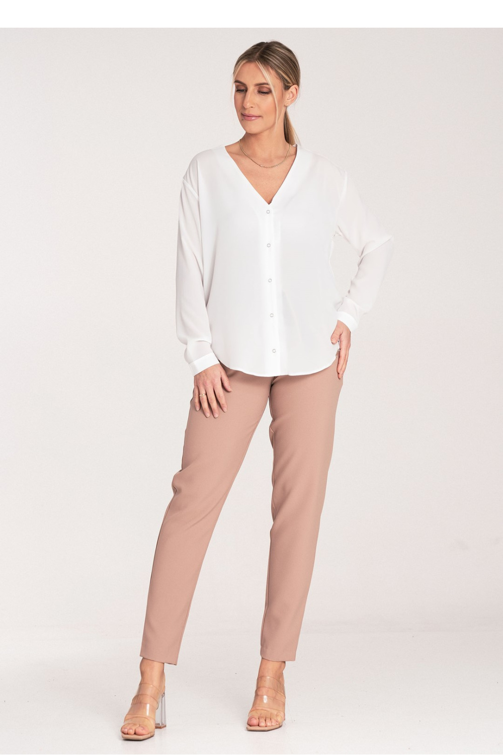 Spodnie Damskie Model M1072 Beige - Figl204299 - Beżowy - obrazek 4