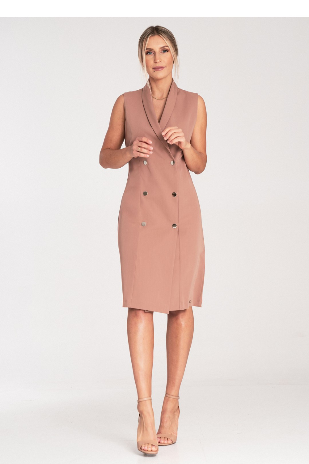 Sukienka Model M1067 Beige - Figl204331 - Beżowy - obrazek 2