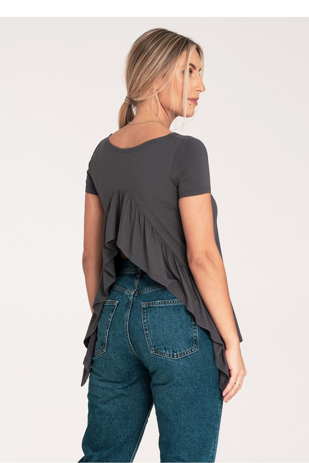 Bluzka Model M1051 Dark Grey - Figl204336 - Szary - obrazek 3
