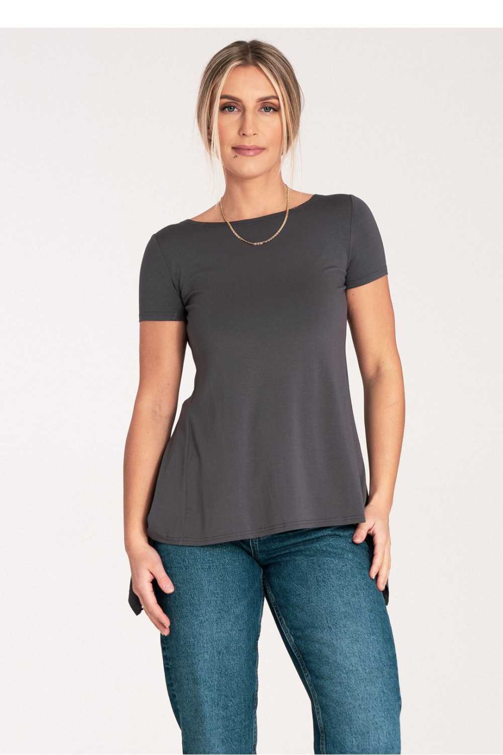 Bluzka Model M1051 Dark Grey - Figl204336 - Szary - obrazek 4