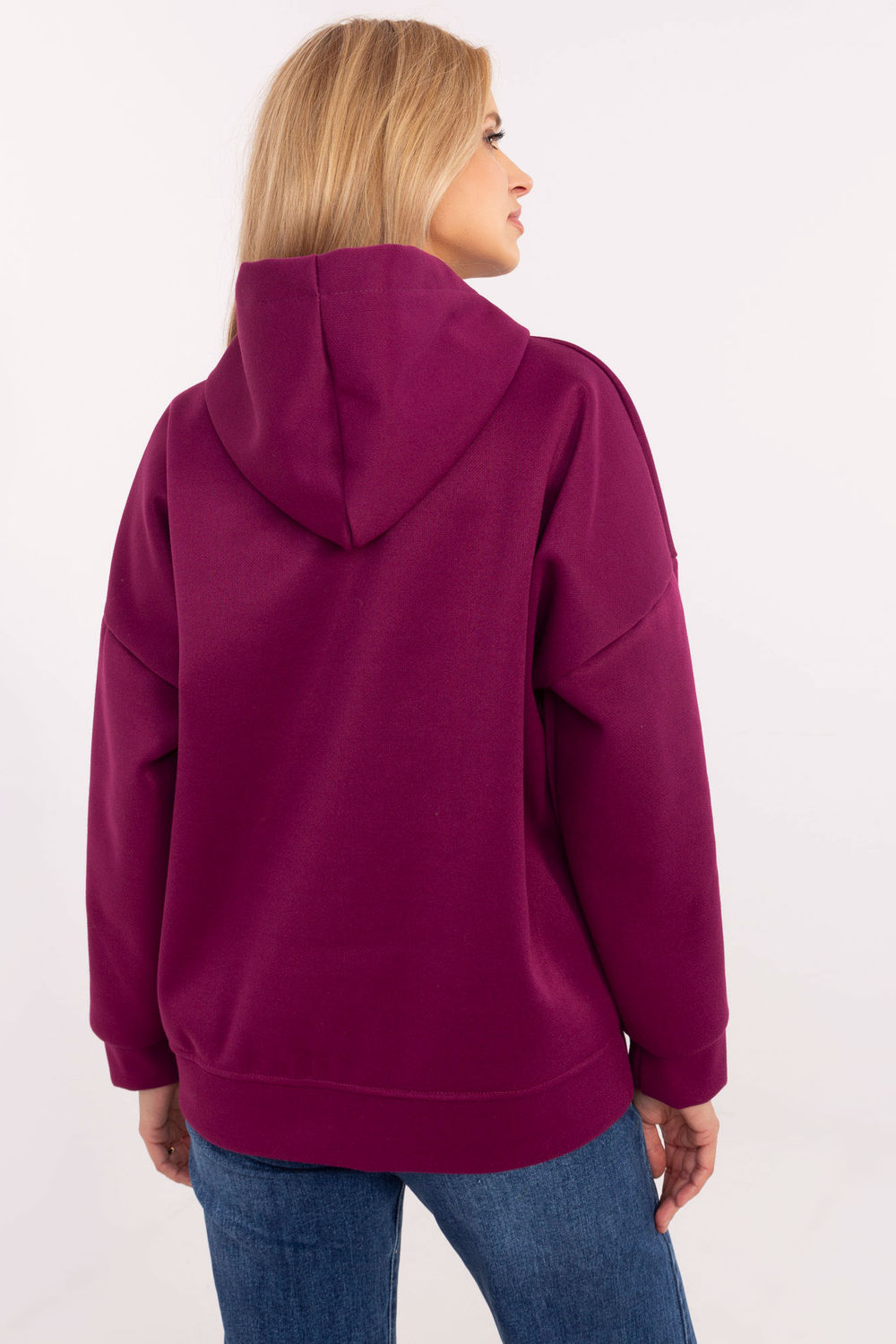 Bluza Damska Model DHJ-BL-A8695.65P Violet - Italy Moda204378 - Fioletowy - obrazek 3