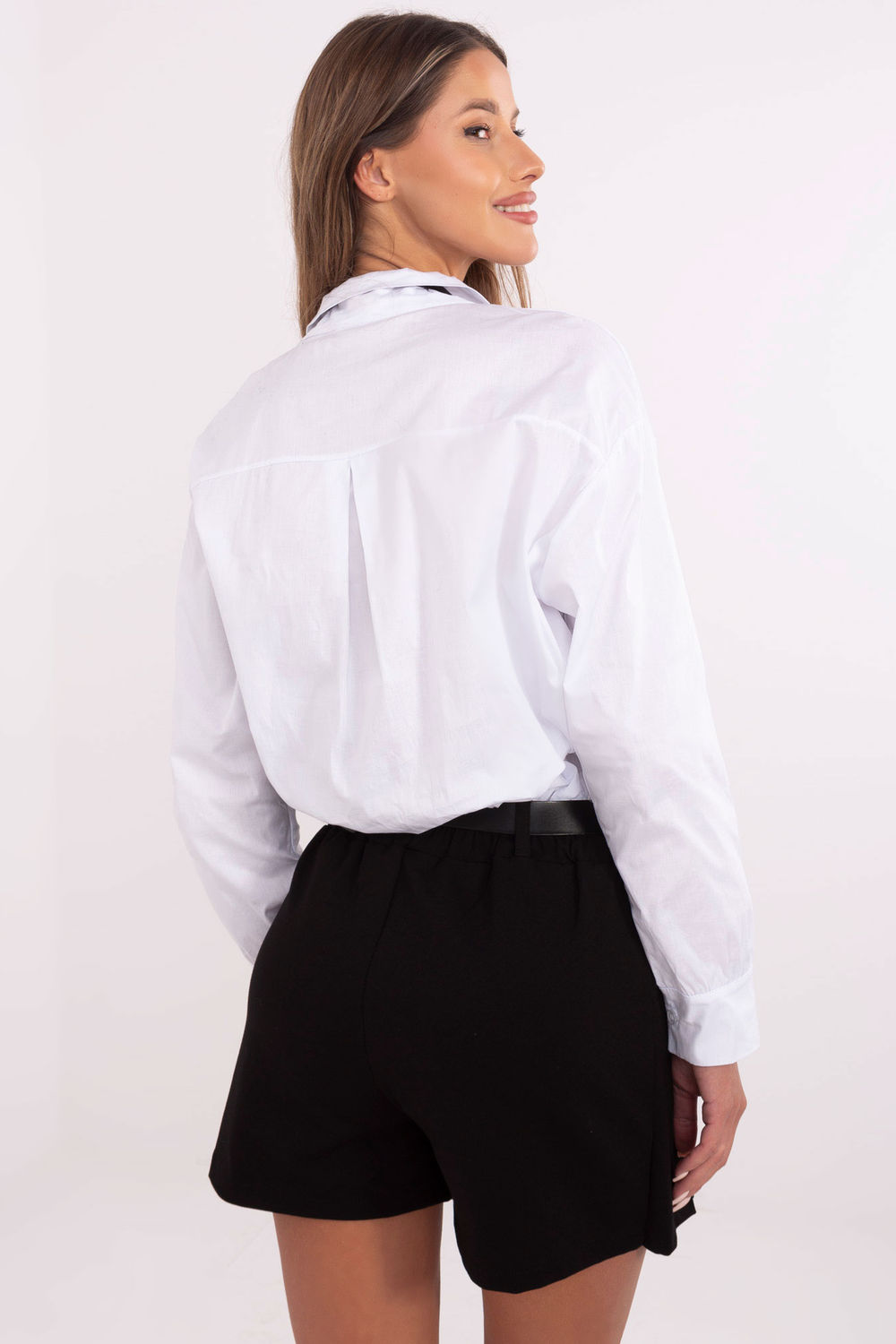 Koszula Damska Model DHJ-KS-9213.86 White - Italy Moda204393 - Biały - obrazek 3