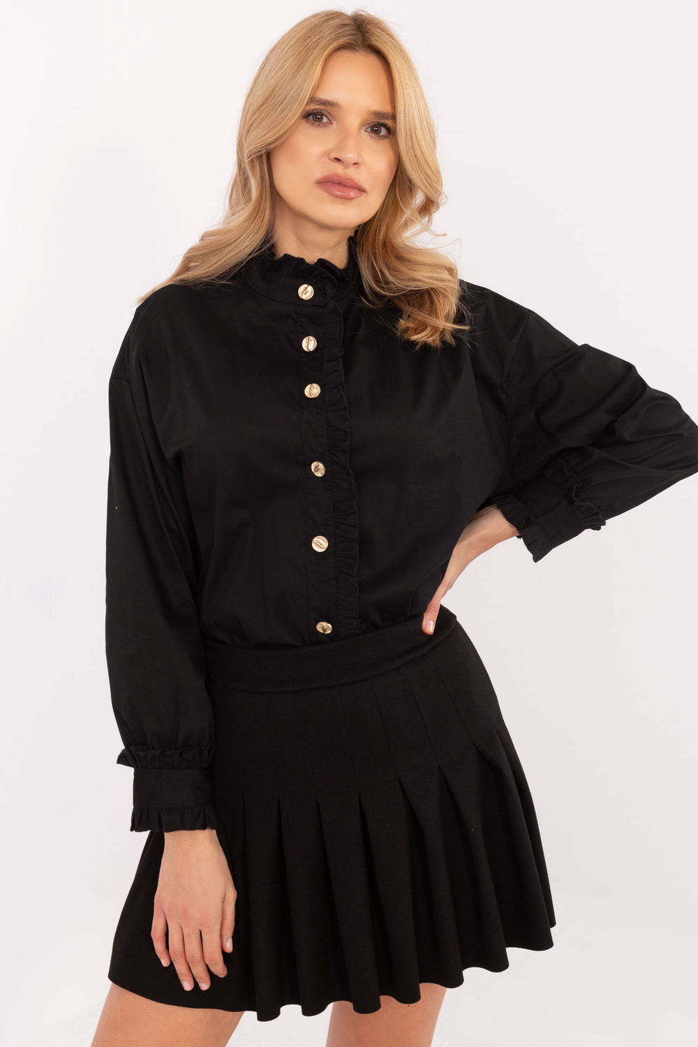 Koszula Damska Model MI-KS-C237.71 Black - Italy Moda204969 - Czarny