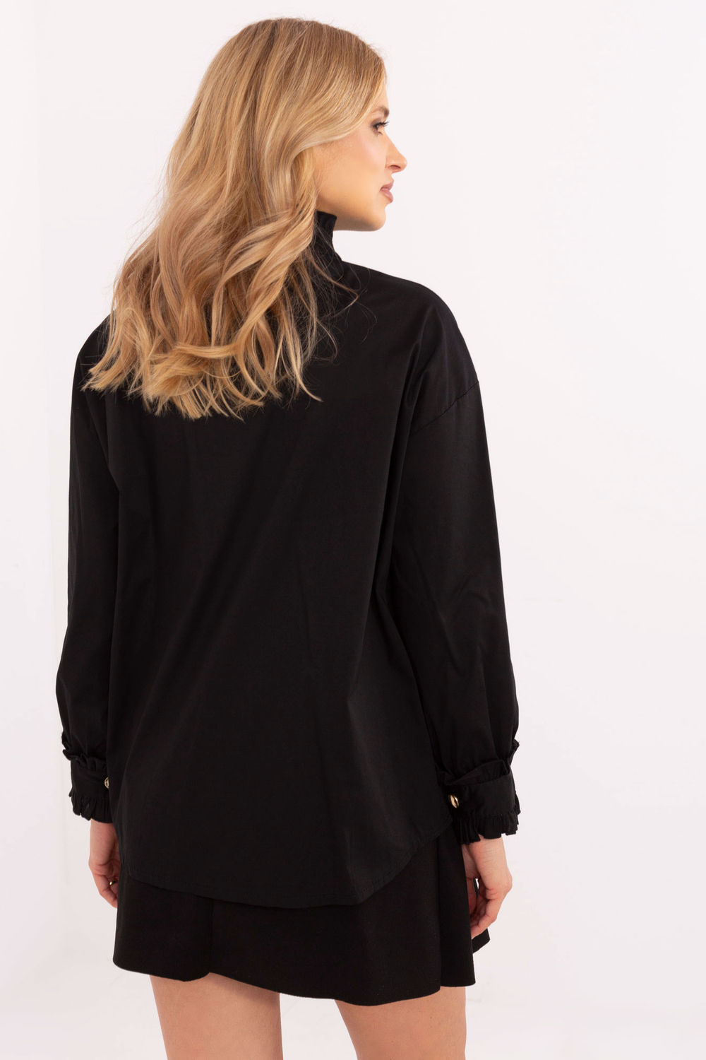 Koszula Damska Model MI-KS-C237.71 Black - Italy Moda204969 - Czarny - obrazek 3