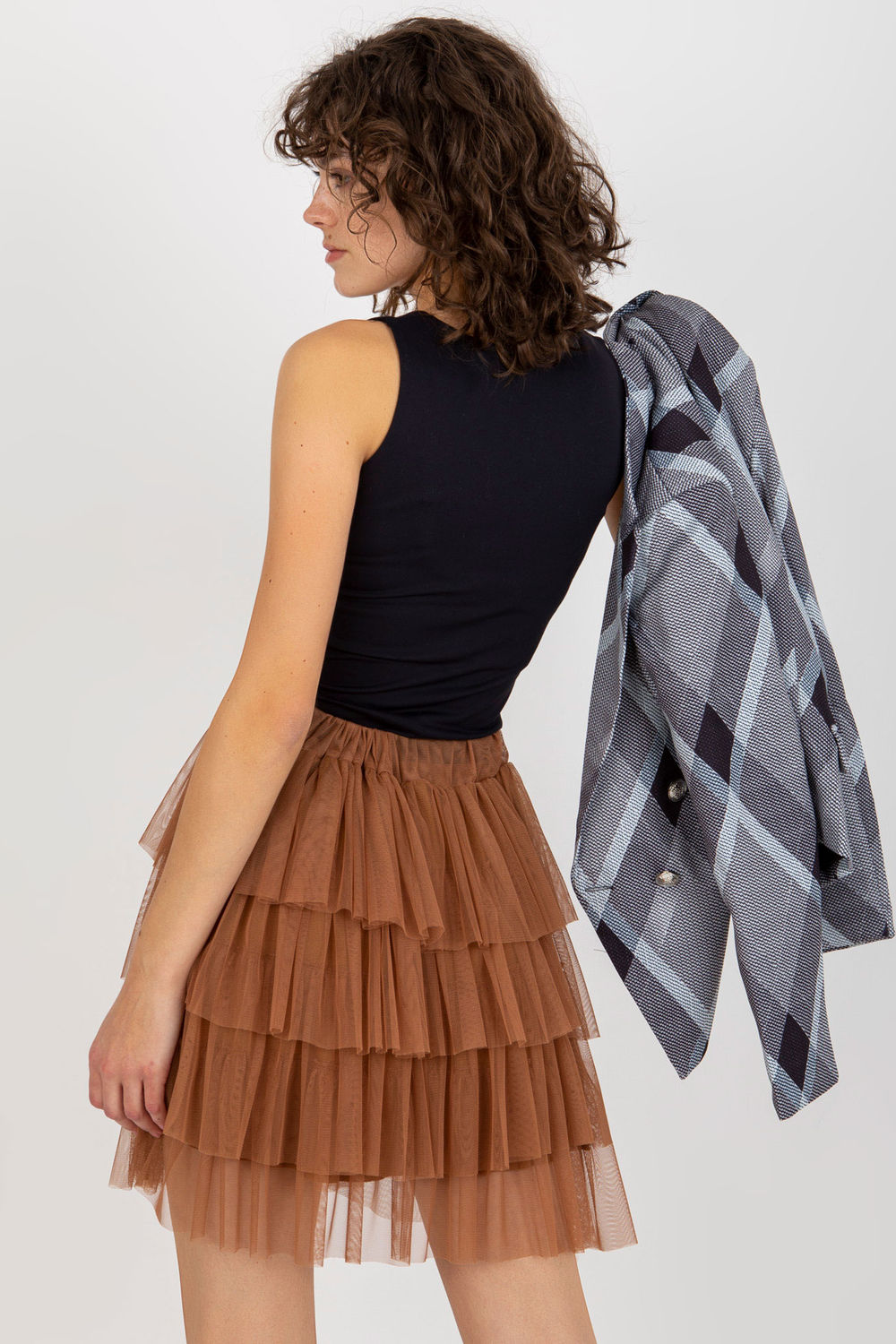 Spódnica Model TW-SD-BI-0517.84 Light Brown - Och Bella206150 - Brązowy - obrazek 3