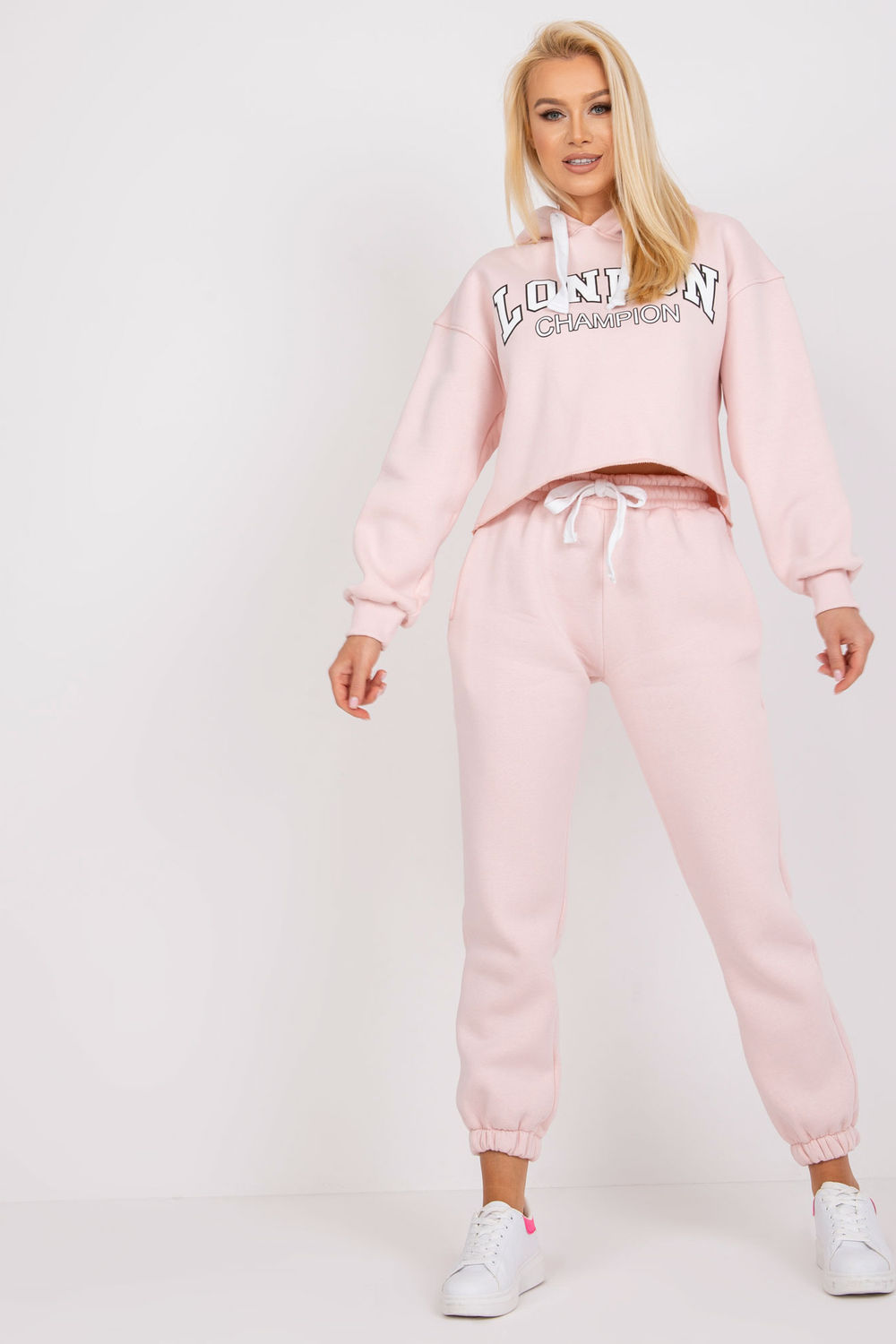 Spodnie Komplet Model EM-KMPL-720.01 White/Pink - Ex Moda206668 - Różowy