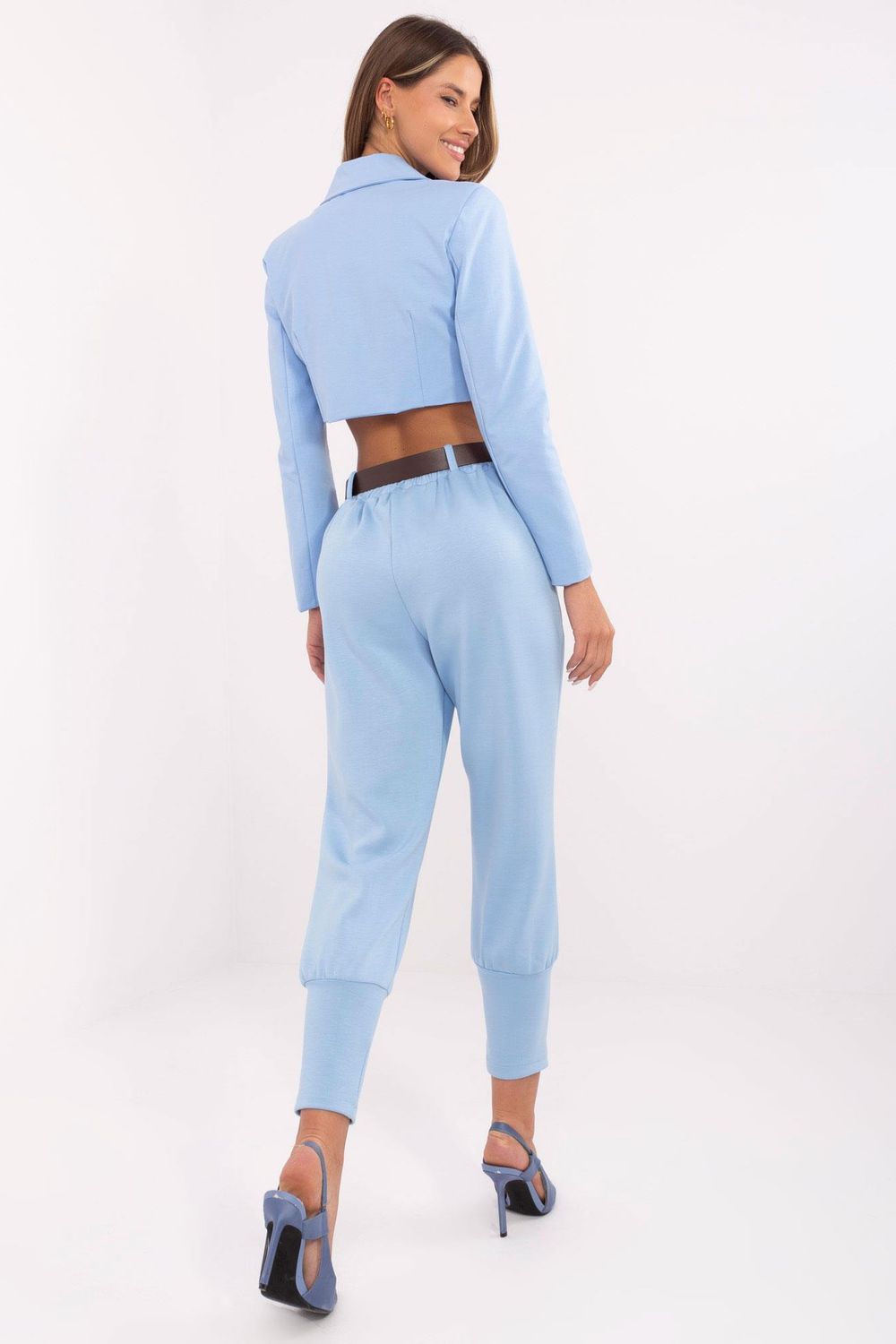 Spodnie Dresowe Model DHJ-SP-20316.87 Light Blue - Italy Moda206706 - Niebieski - obrazek 3