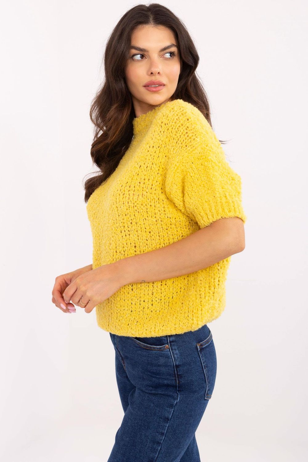 Sweter Damski Model MI-SW-2701.23 Yellow - Italy Moda207600 - Żółty - obrazek 2