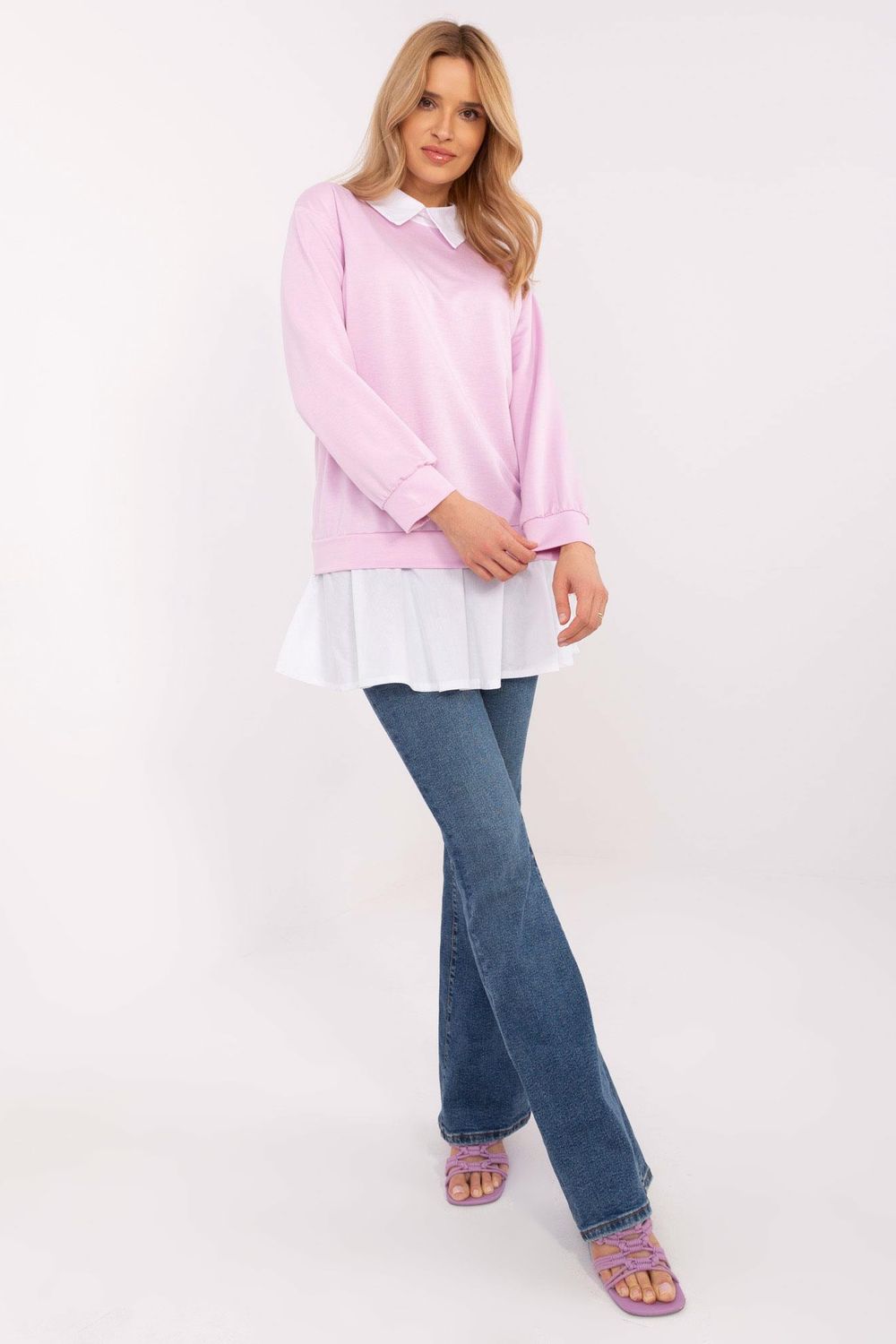 Bluzka Model MI-BZ-A5997.49 Light Violet - Italy Moda208153 - Fioletowy - obrazek 2