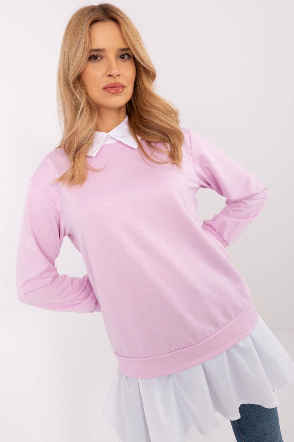 Bluzka Model MI-BZ-A5997.49 Light Violet - Italy Moda208153 - Fioletowy - obrazek 3
