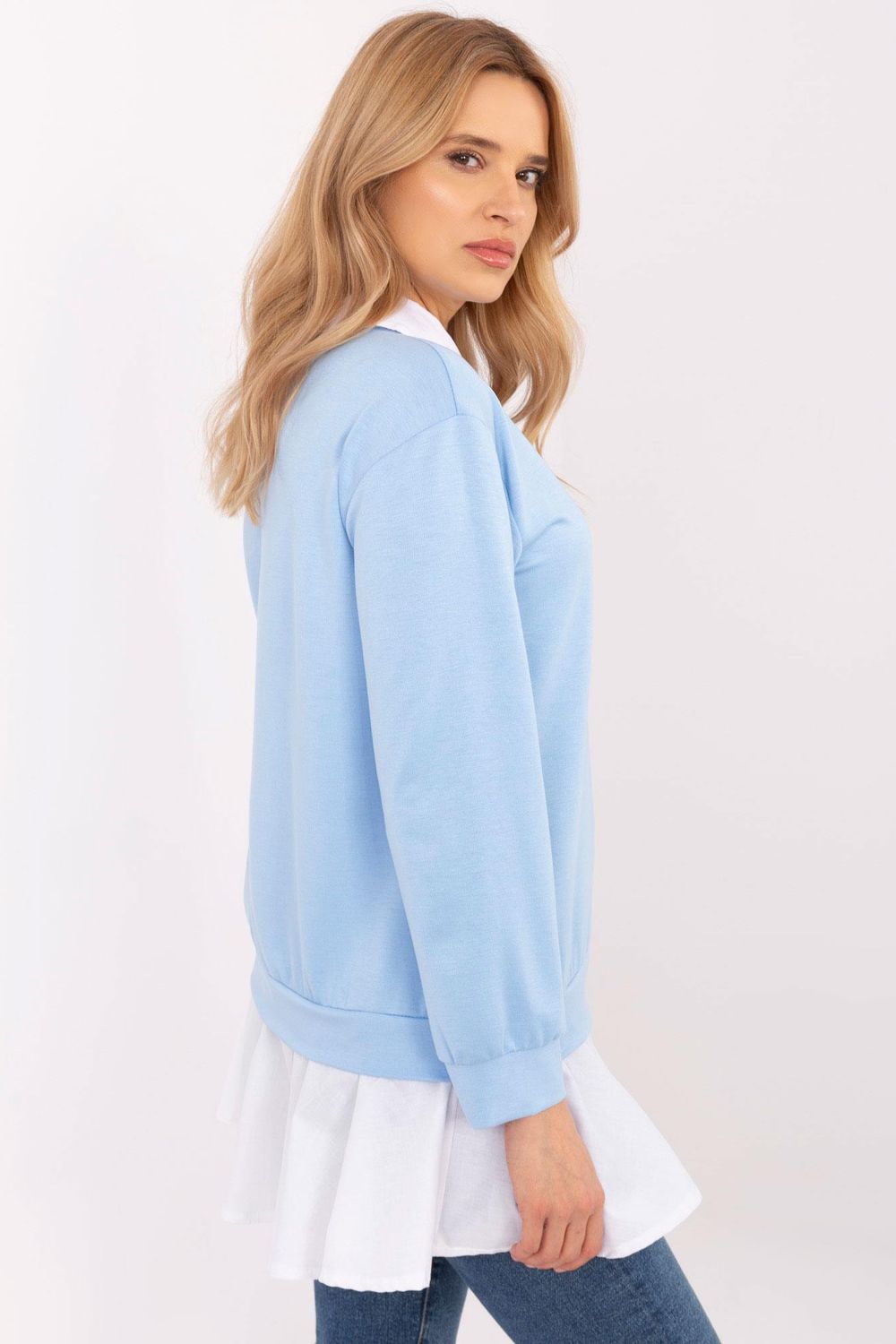 Bluzka Model MI-BZ-A5997.49 Light Blue - Italy Moda208155 - Niebieski - obrazek 2