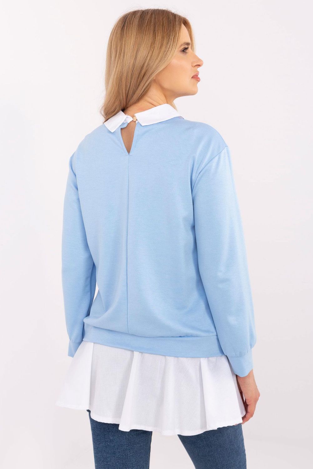 Bluzka Model MI-BZ-A5997.49 Light Blue - Italy Moda208155 - Niebieski - obrazek 3