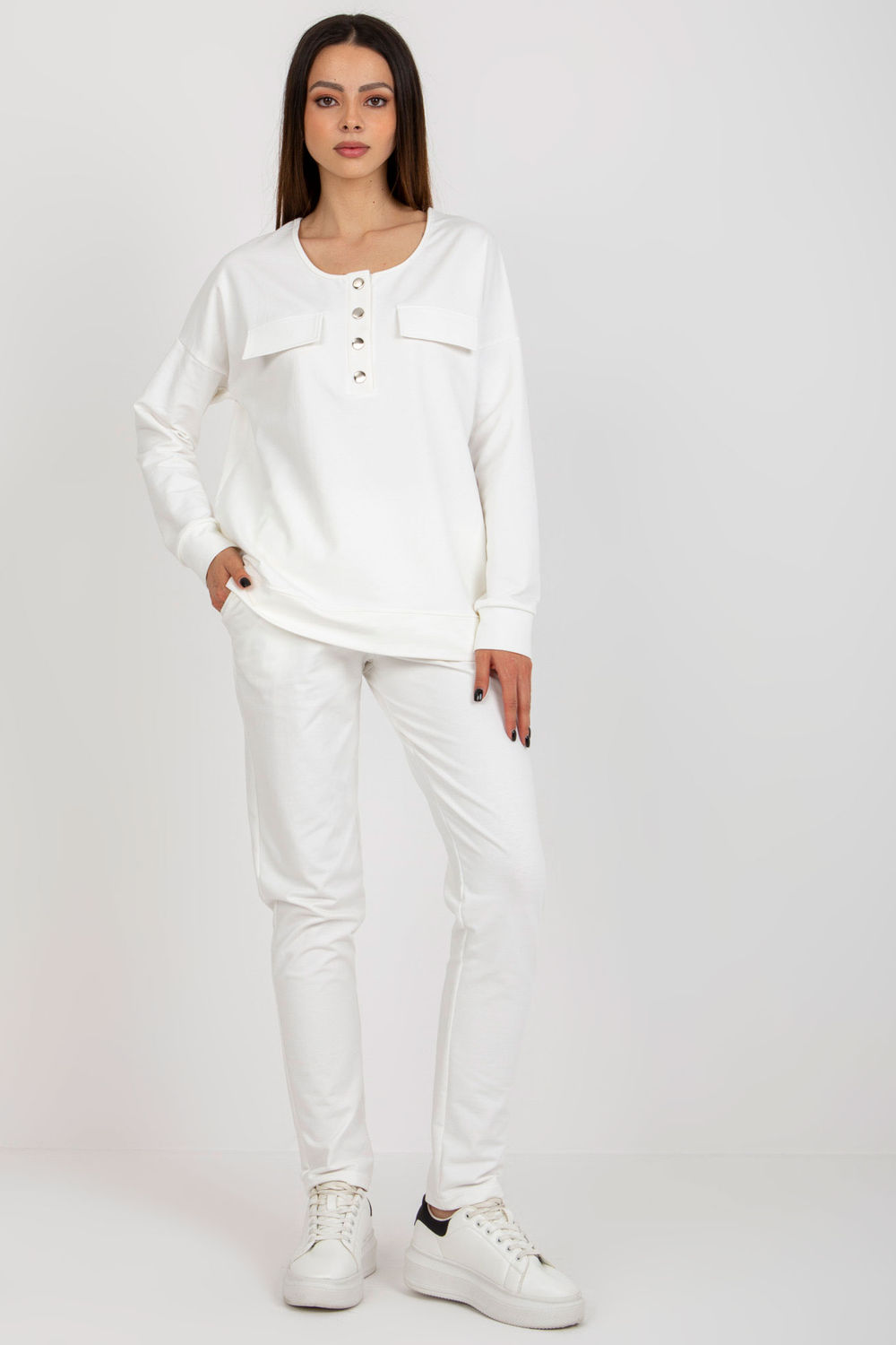 Spodnie Komplet Model LK-KMPL-509315.06 Ecru - Lakerta208655 - Beżowy