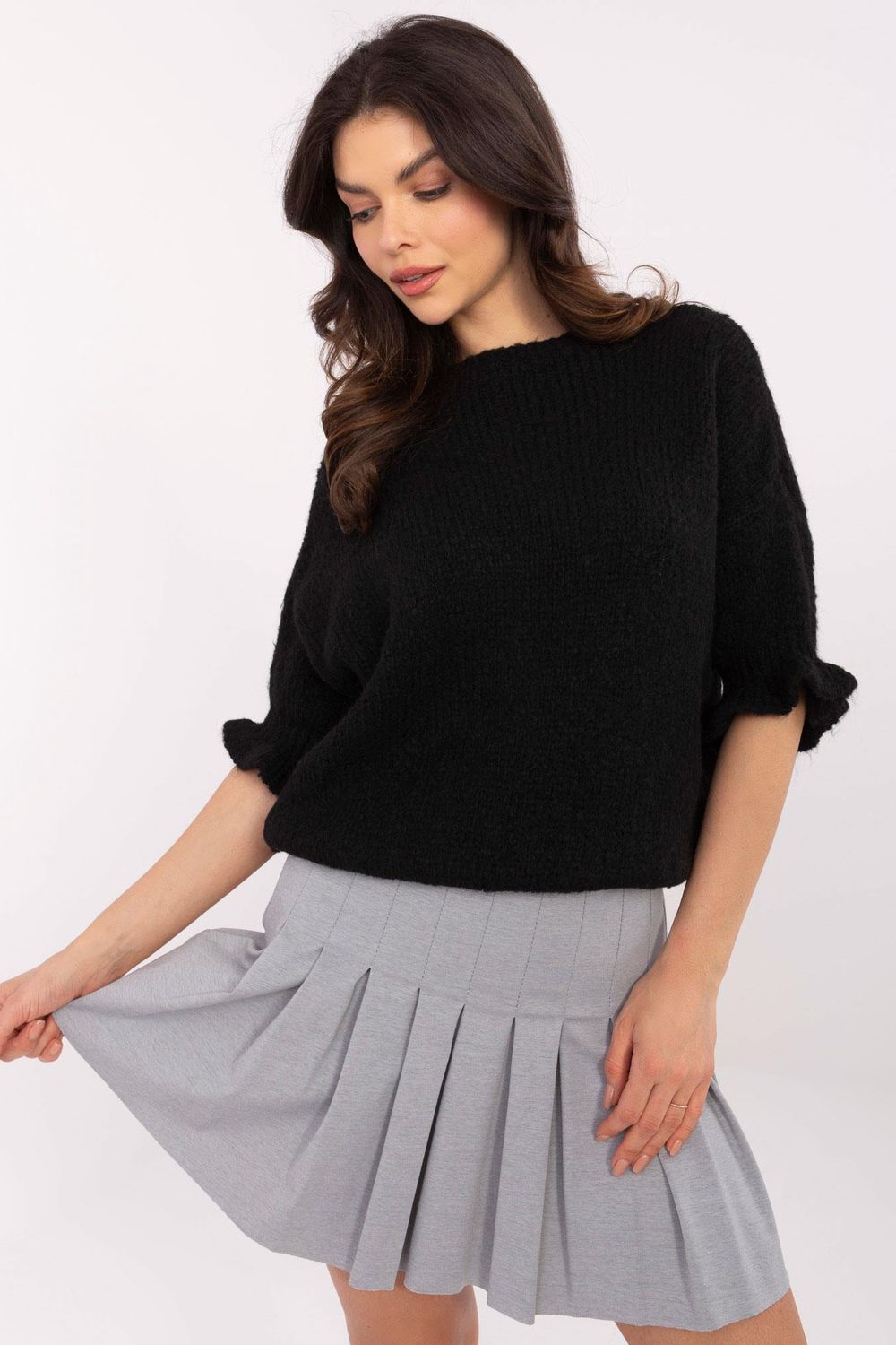 Sweter Damski Model MI-SW-2913.99 Black - Italy Moda208688 - Czarny