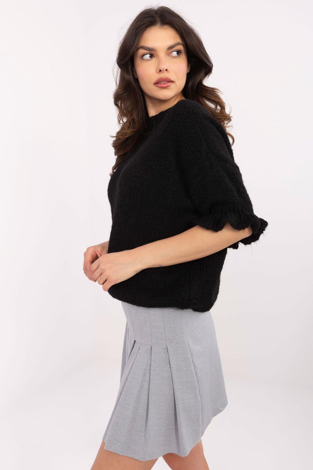Sweter Damski Model MI-SW-2913.99 Black - Italy Moda208688 - Czarny - obrazek 2