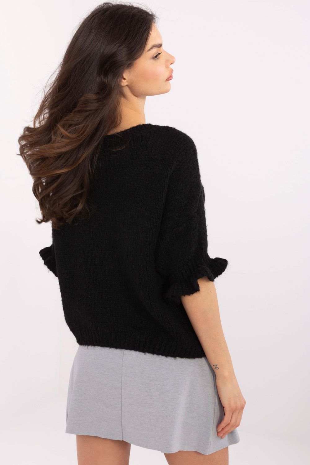 Sweter Damski Model MI-SW-2913.99 Black - Italy Moda208688 - Czarny - obrazek 3