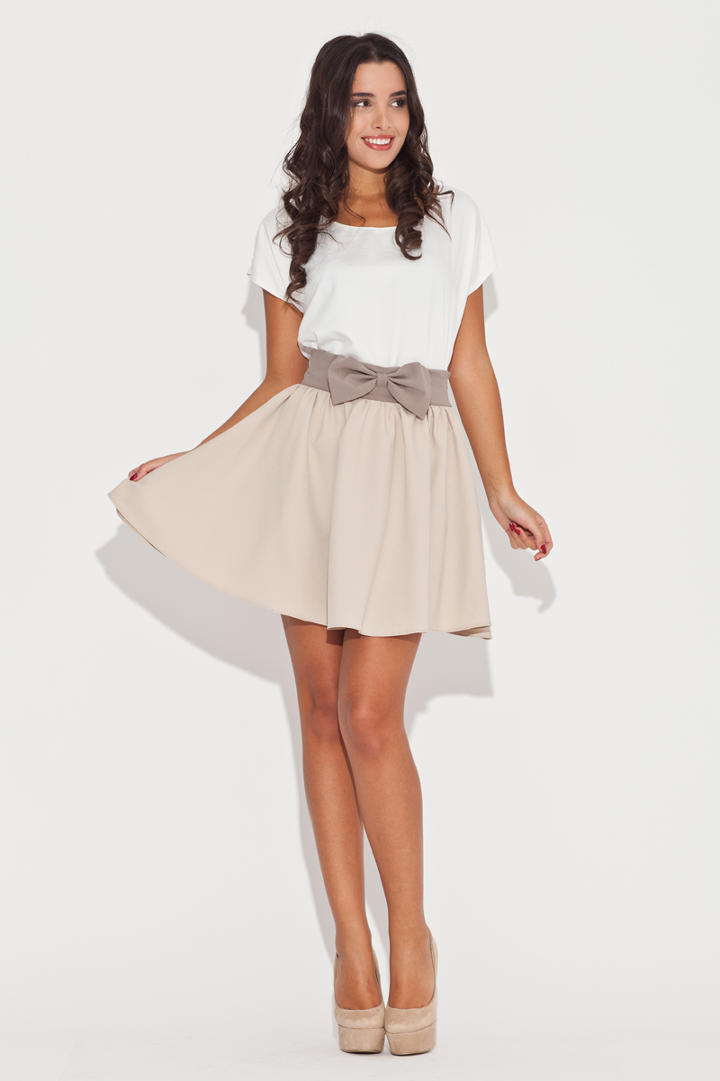 Spódnica Model K056 Beige - Katrus47427 - Beżowy