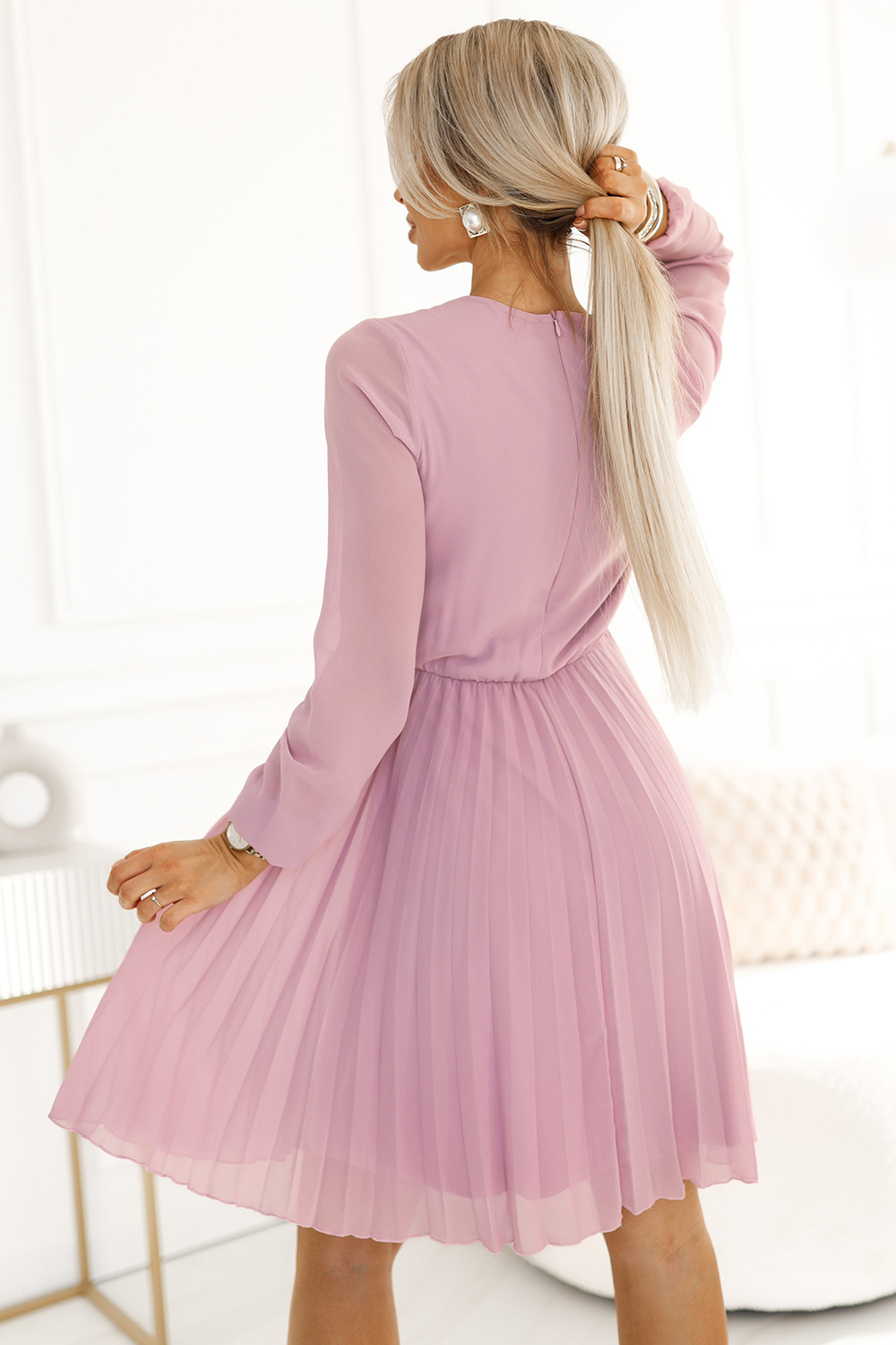 Sukienka Model Isabelle 313-16 Powder Pink - Numoco208962 - Różowy - obrazek 3