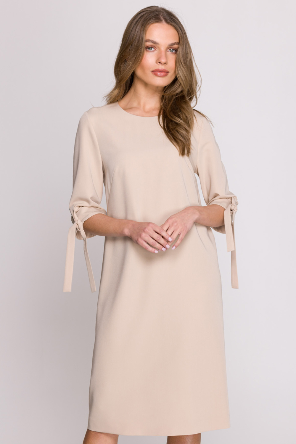 Sukienka Model S393 Beige - Stylove209140 - Beżowy