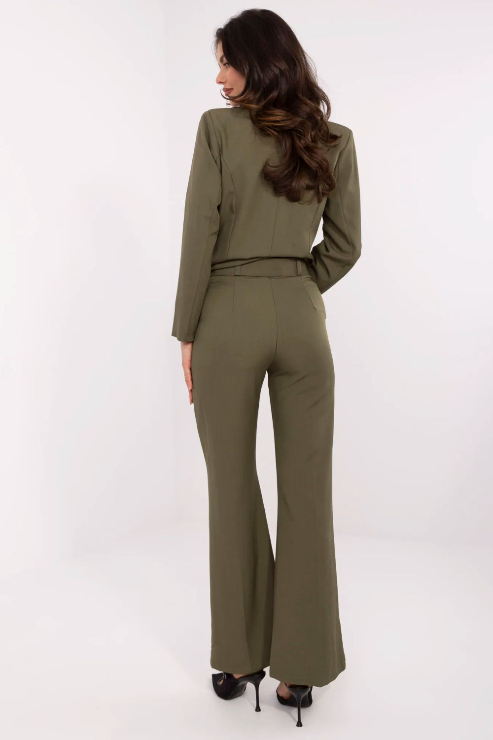 Spodnie Damskie Model DHJ-SP-18737.08 Khaki - Italy Moda209186 - Zielony - obrazek 3