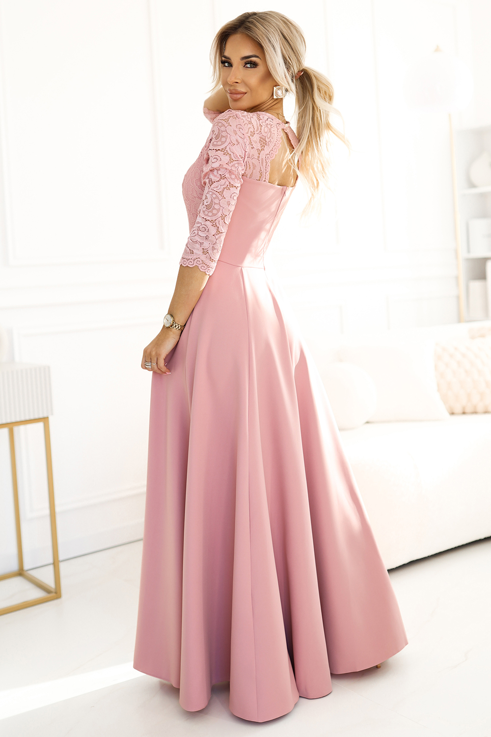 Sukienka Model Amber 309-13 Powder Pink - Numoco209604 - Różowy - obrazek 2