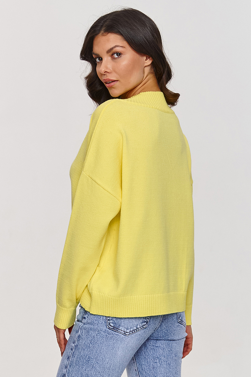 Sweter Damski Model S158 Yellow - Makadamia209724 - Żółty - obrazek 3