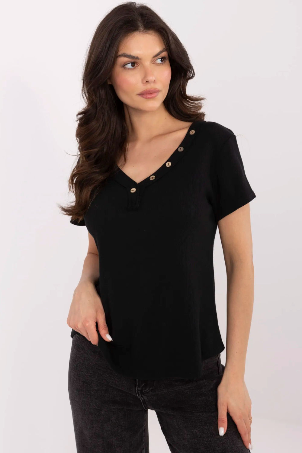 Bluzka Model DHJ-BZ-25168.00 Black - Italy Moda210045 - Czarny