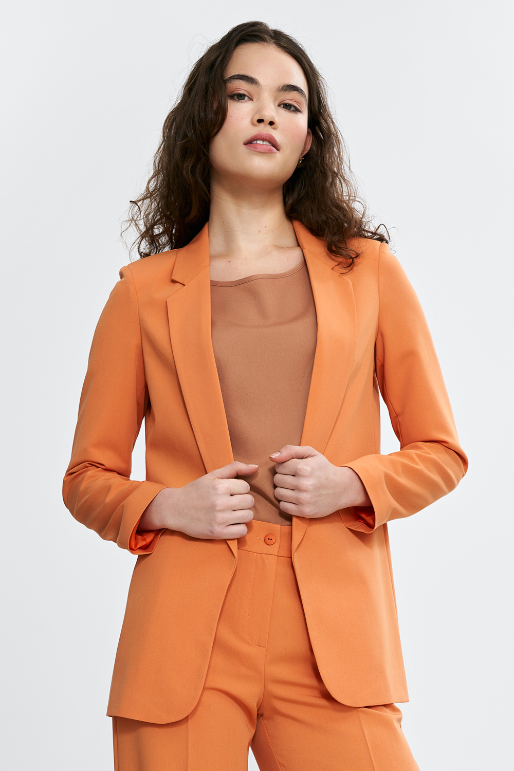 Klasyczna marynarka Z77 Orange - Nife210079 - Pomarańczowy